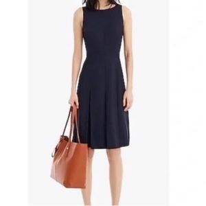 J Crew Pleated Fit and Flare Dress
